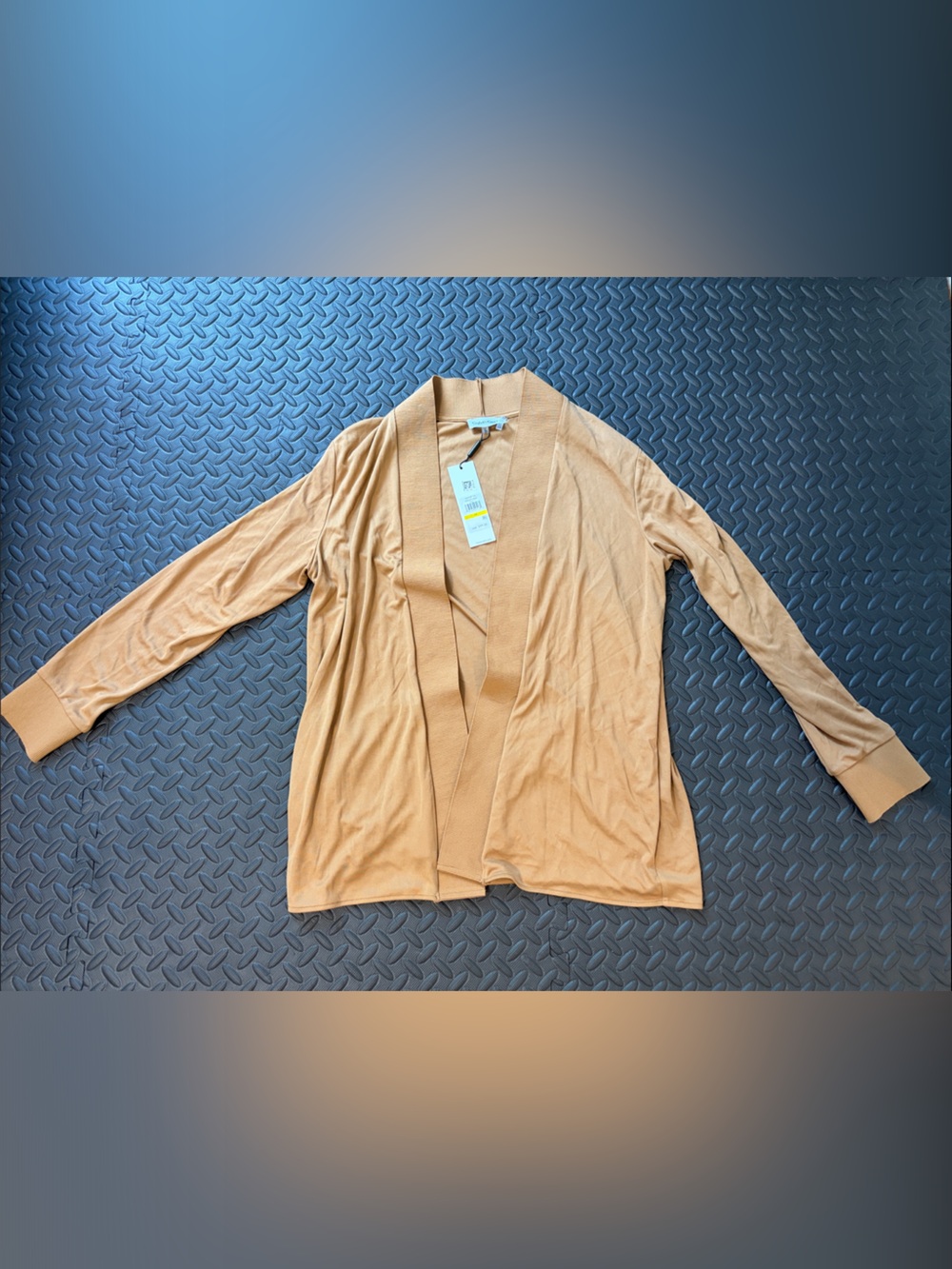 Light Brown Open-Front Women's Cardigan